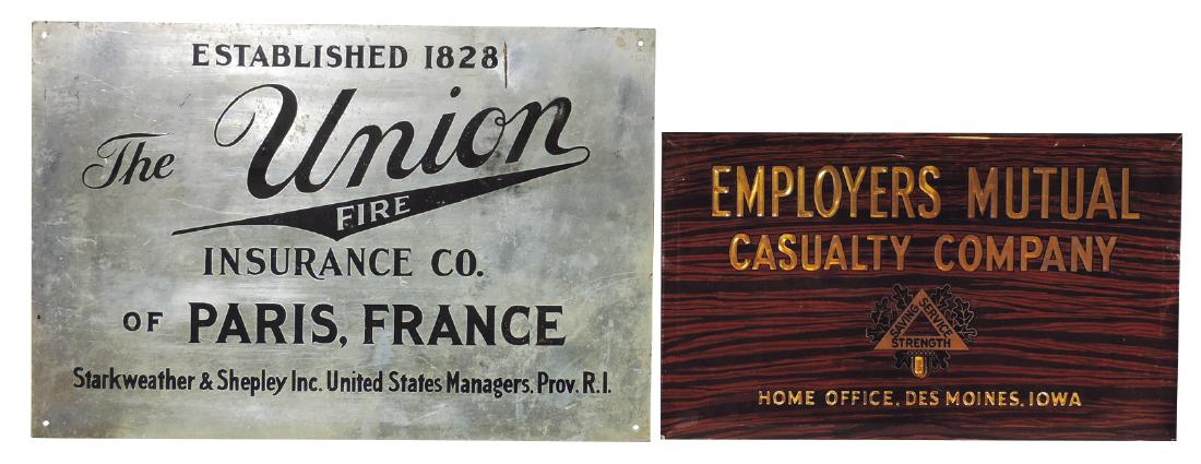 Insurance signs (2), Employer's Mutual Casualty Co.-Des (1 of 1)
