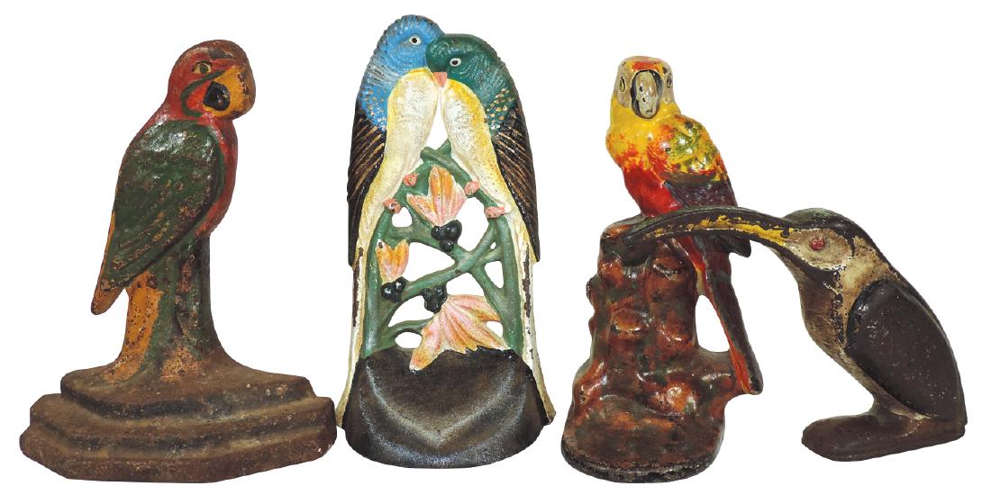 Doorstops (4),  Nesting Lovebirds w/solid-back, two (1 of 2)