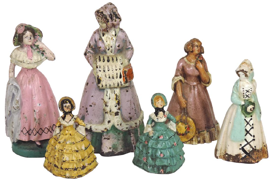 Doorstops (6), all painted cast iron full figures, (1 of 1)