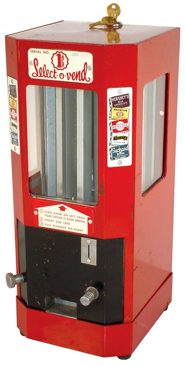354 Coin operated machines (2), Selectovend 1 Cent t