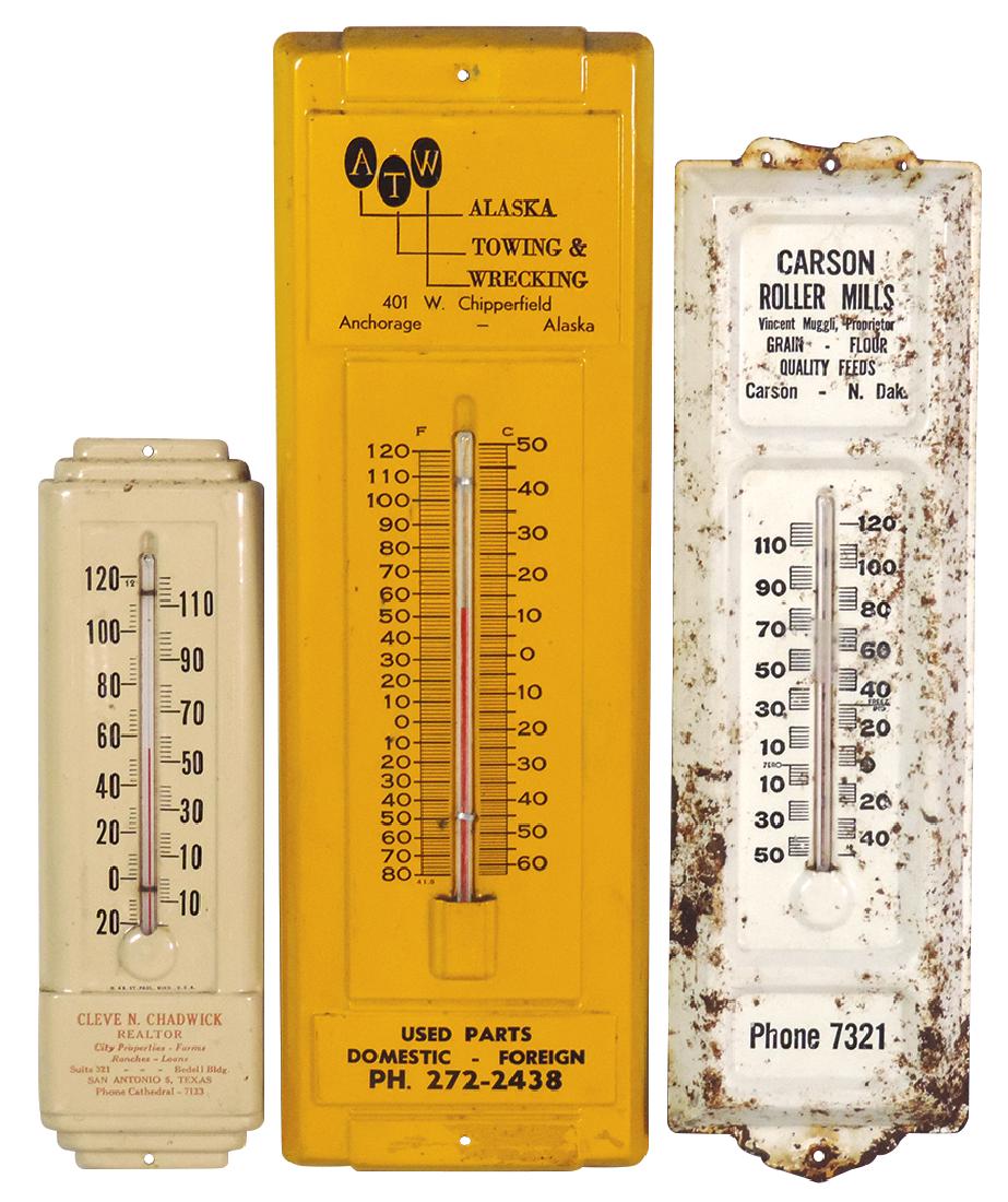 Advertising thermometers (3), Alaska Towing & Wrecking