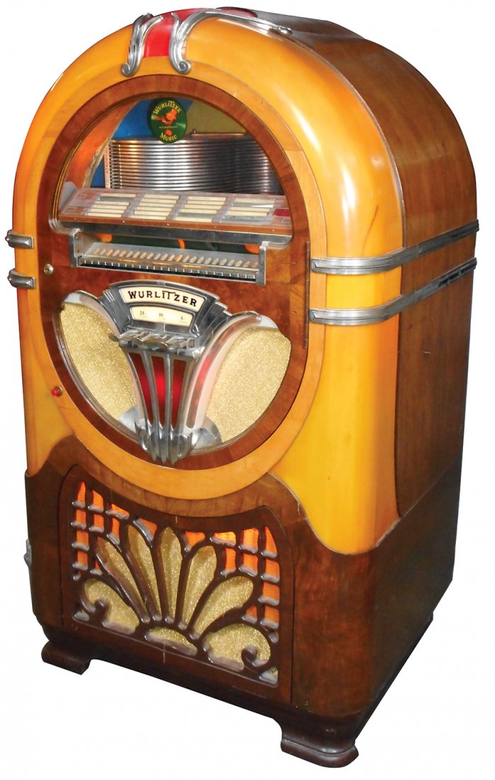 Coinoperated jukebox, Wurlitzer Model 750, c.1941,