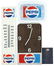 Pepsi-Cola items (4), plastic clock (working), serving