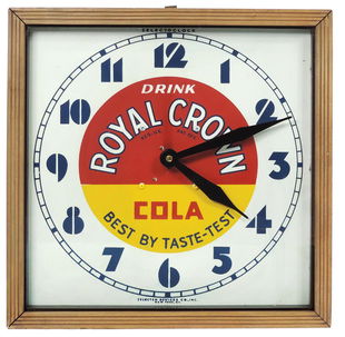 919 Moxie Soda Embossed Wood Case Baird Clock Co Adve Oct 16 2011 Victorian Casino Antiques Morphy Auctions In Nv