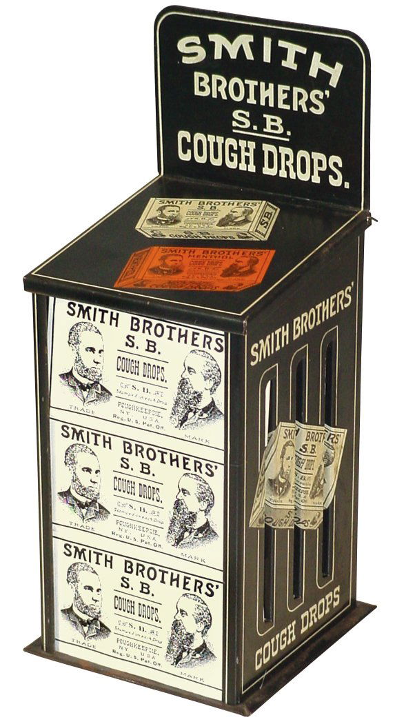 0177 Smith Brothers' Cough Drops counter display, colo