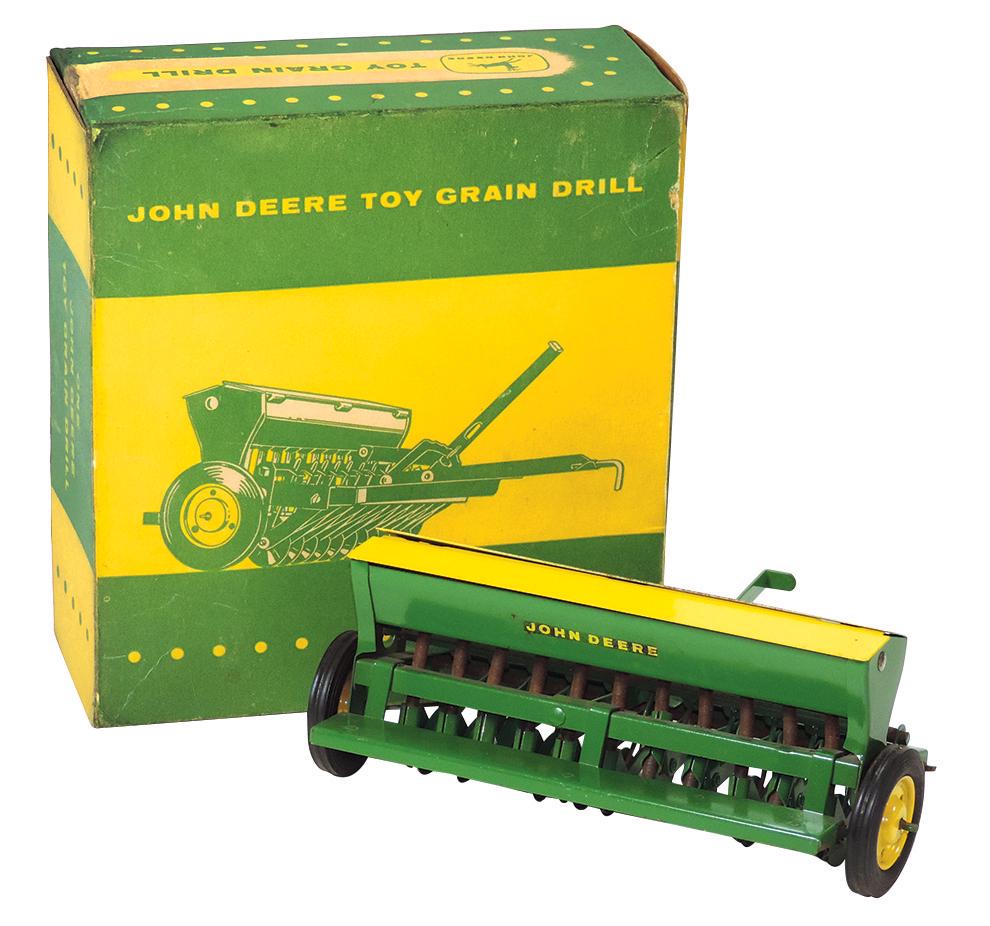john deere toy tractor with drill