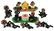 Black Americana, (4) figural sets of S&P shakers, one