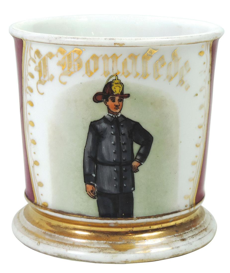 Occupational Shaving Mug, Fireman, bottom stamped Jul 24, 2020 Rich