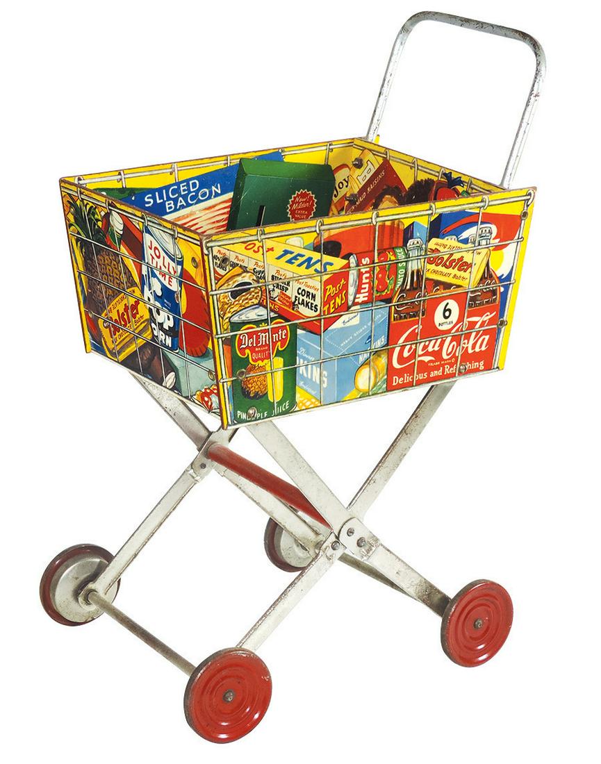 metal toy shopping cart