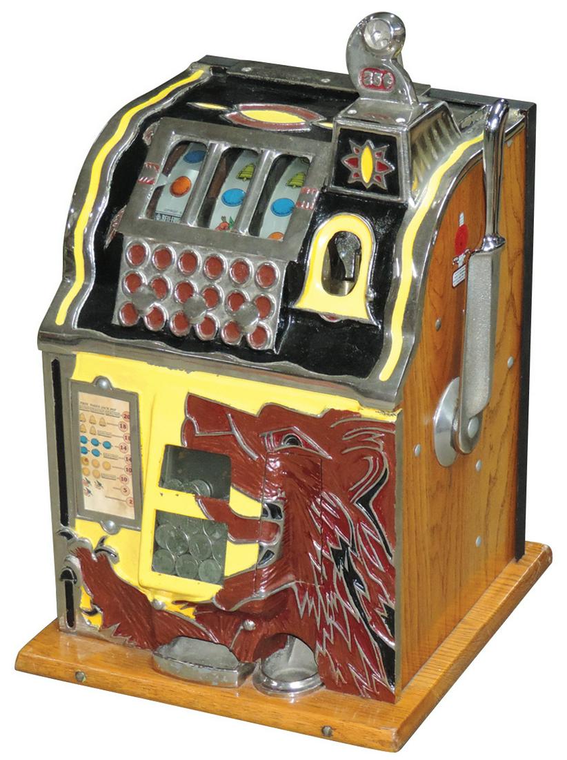 CoinOperated Slot Machine, Mills Lion Head, 25 Cent, Jul 25, 2020 Rich Penn Auctions in IA