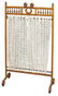 Decorative, Victorian Stick & Ball Fire Screen w/tatted