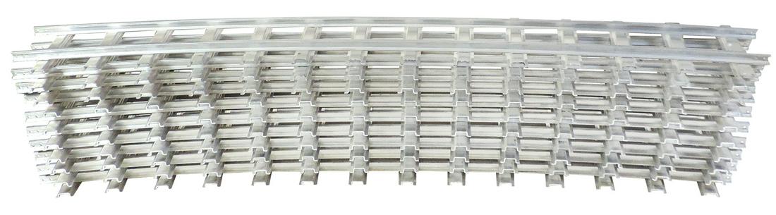 Toy Train, Buddy L Outdoor Railroad Curved Track: Toy Train, Buddy L Outdoor Railroad Curved Track Sections (10), extruded aluminum w/natural finish, mfgd by T-Reproductions, Mint unused cond, ea 48"L.