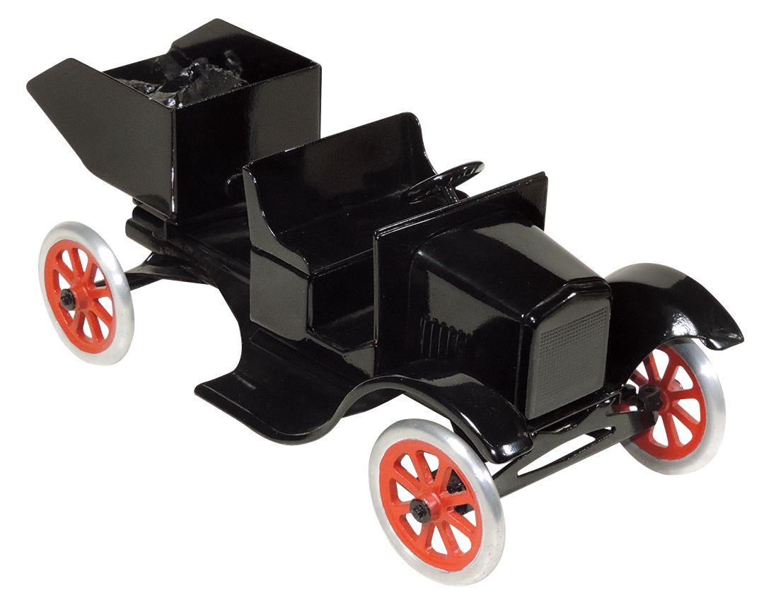 Toy Truck, Buddy L Ford Flivver Dump Cart, pressed: Toy Truck, Buddy L Ford Flivver Dump Cart, pressed steel, mfgd by Moline Pressed Steel Co., c.1924, VG prof restored cond noting wheels don't move, 12.5"L.