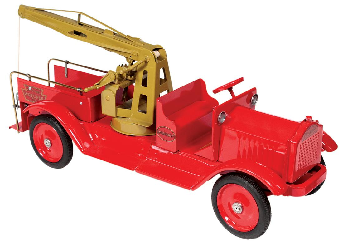 Toy Truck, Keystone Packard Wrecker Model #78, pressed: Toy Truck, Keystone Packard Wrecker Model #78, pressed steel, c.1925, Exc+ prof restored cond, 26"L.