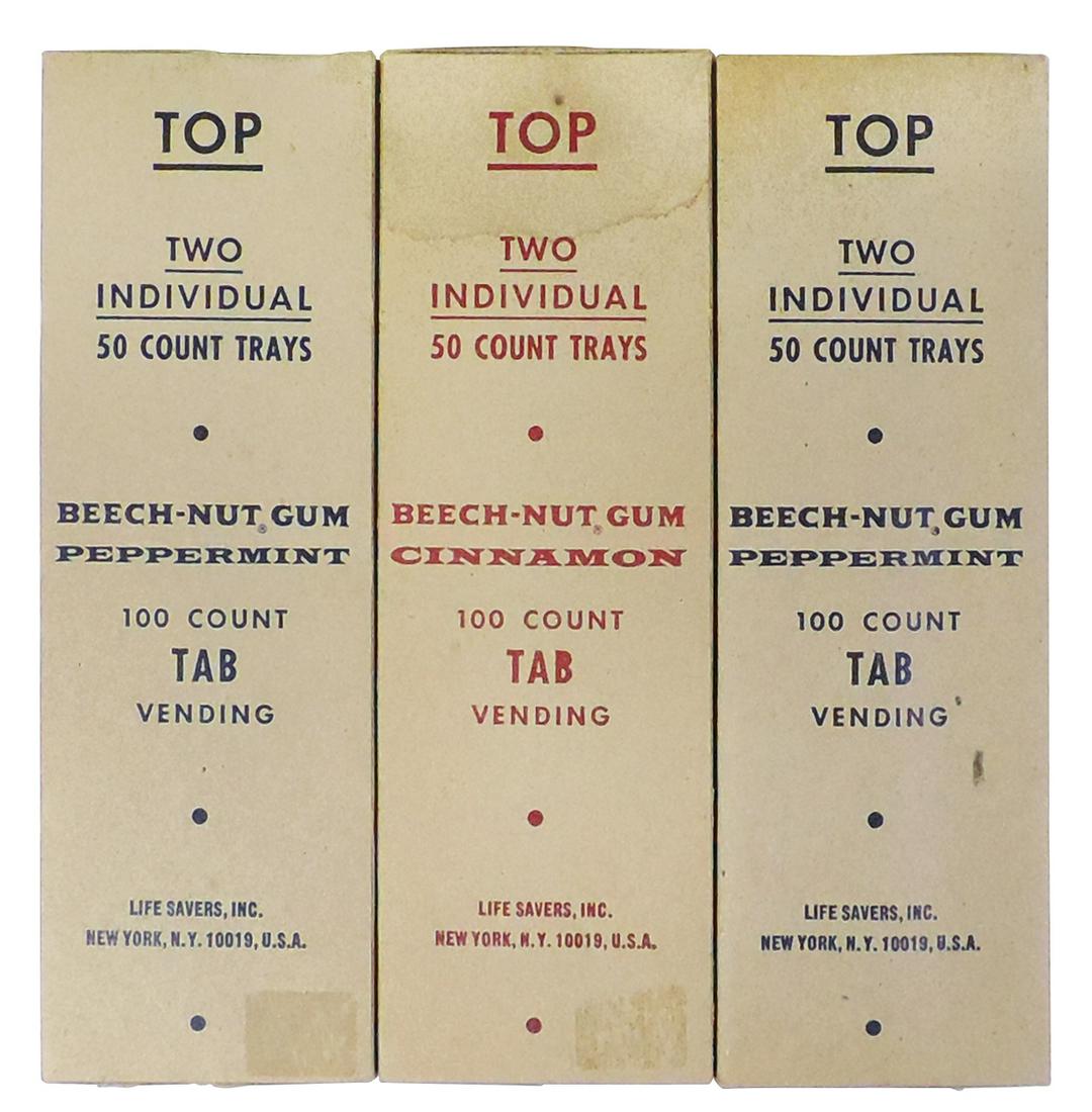 Chewing Gum, Beech-Nut Tab Boxes (3), each box w/2-50ct (1 of 1)