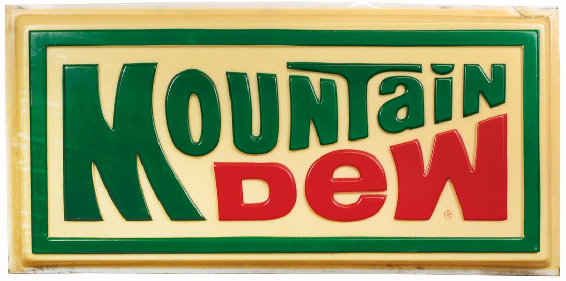 Soda Fountain Mountain Dew Sign Insert Panel, (1 of 1)
