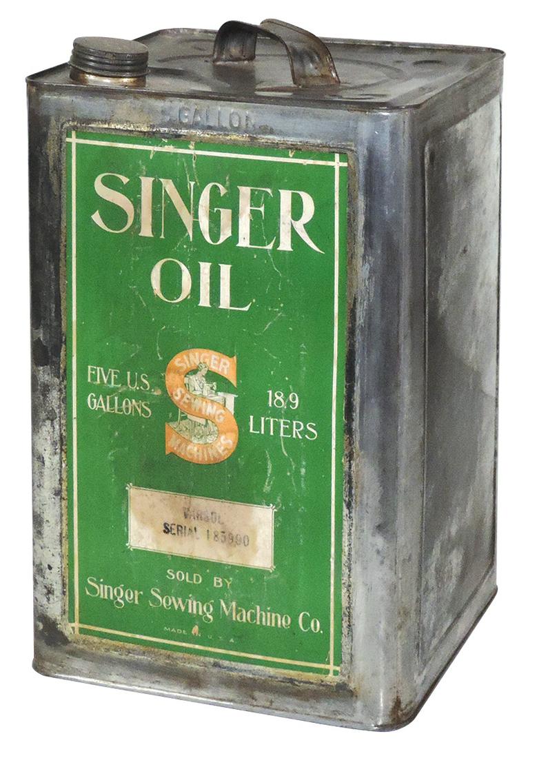 Singer Sewing Machine Oil 5 Gallon Can, Rare, early (1 of 1)