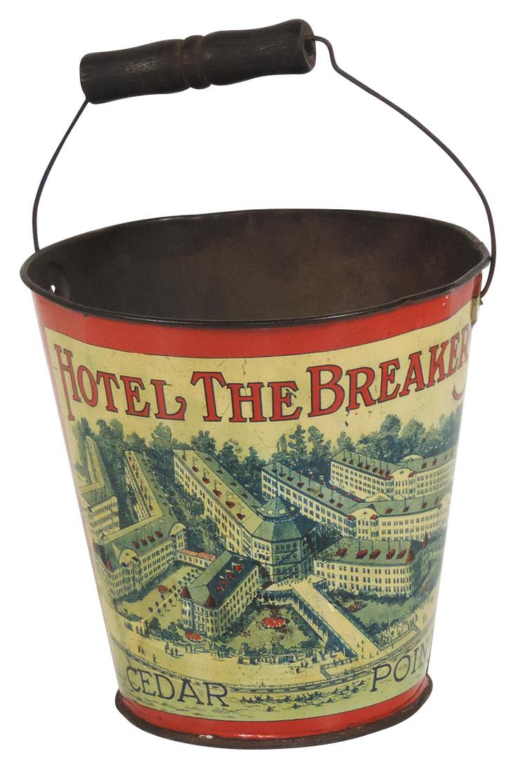 Advertising Sand Pail, "Hotel The Breakers", litho on (1 of 2)