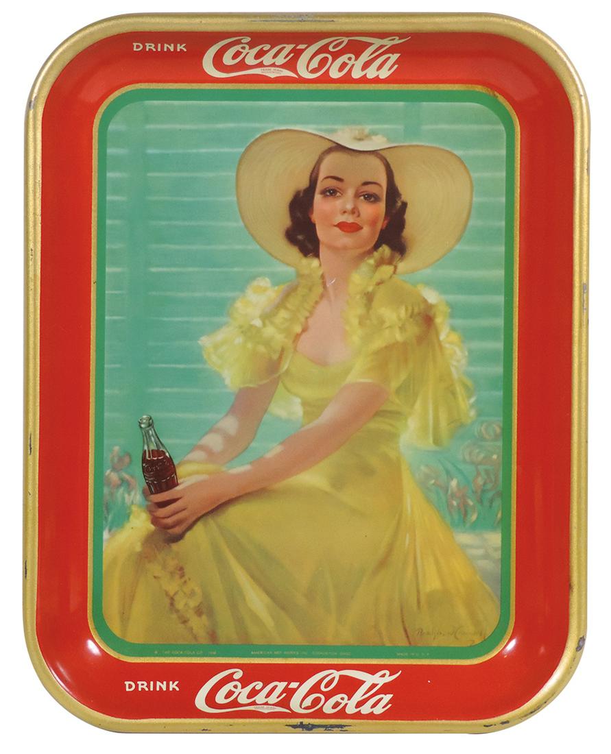 Coca-Cola Serving Tray, Girl in Yellow Dress, c.1938, (1 of 1)