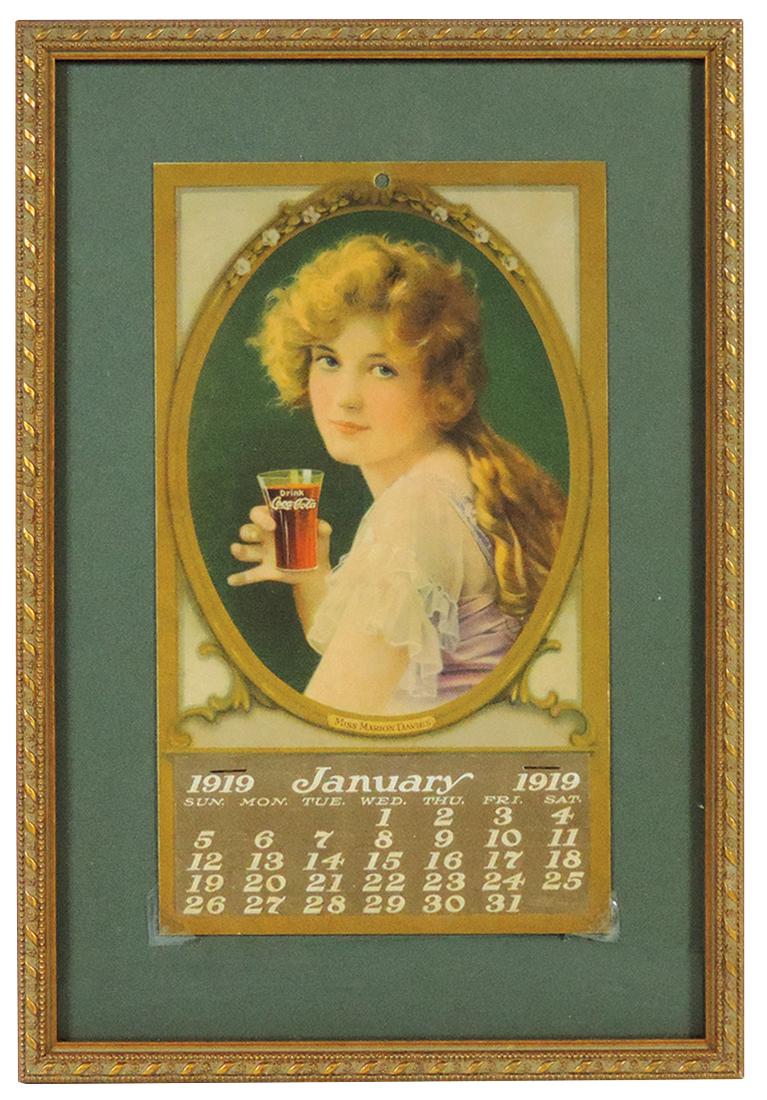 Coca-Cola Calendar, c.1919, Miss Marion Davies (1 of 1)