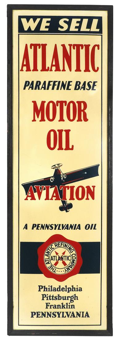 Petroliana Sign, Atlantic Aviation Motor Oil, (1 of 1)