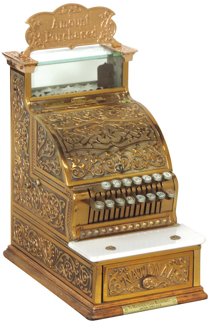 Cash Register, National Model 250, cast red brass (1 of 1)