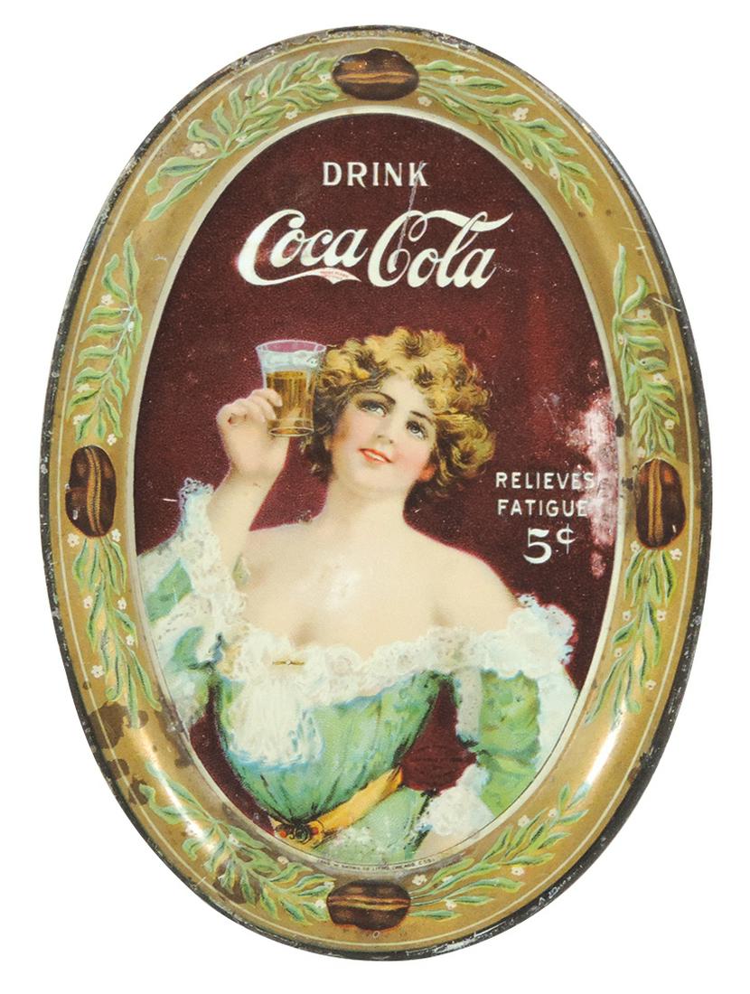 Coca-Cola Tip Tray, c.1907, Relieves Fatigue, litho on (1 of 1)