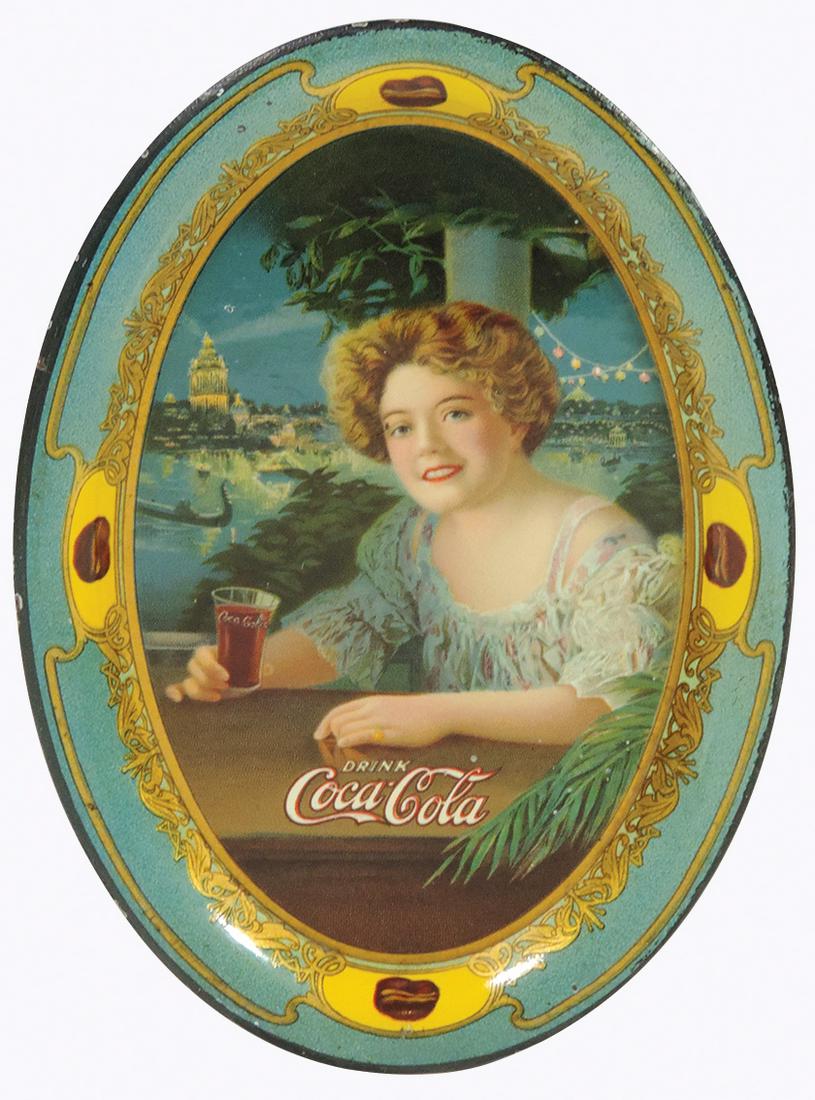 Coca-Cola Tip Tray, c.1909, Rare, Drink Coca-Cola (1 of 1)