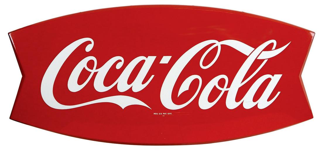 Coca-Cola Sign, deeply formed single-sided metal (1 of 1)