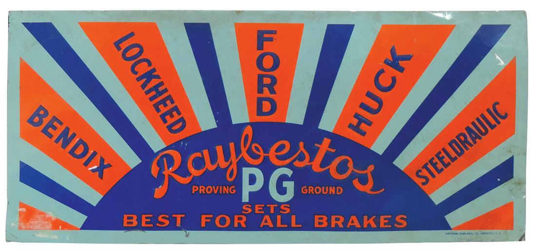 Automobilia Sign, "Raybestos Proving Ground", litho on (1 of 1)