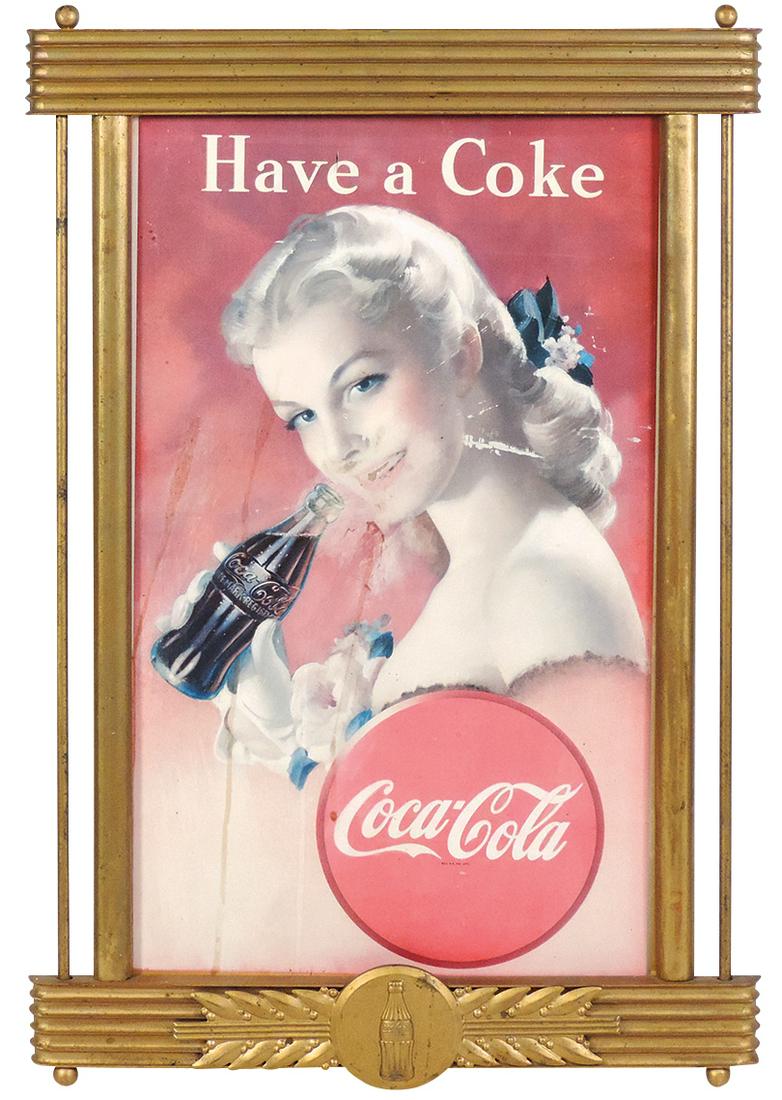 Coca-Cola Sign, "Have A Coke", litho on cdbd in Kay (1 of 1)