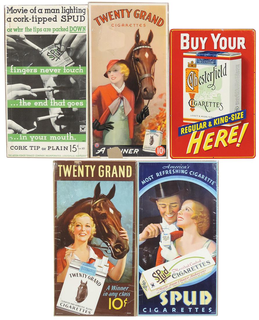 Tobacciana (5), Chesterfield litho on embossed tin sign (1 of 1)