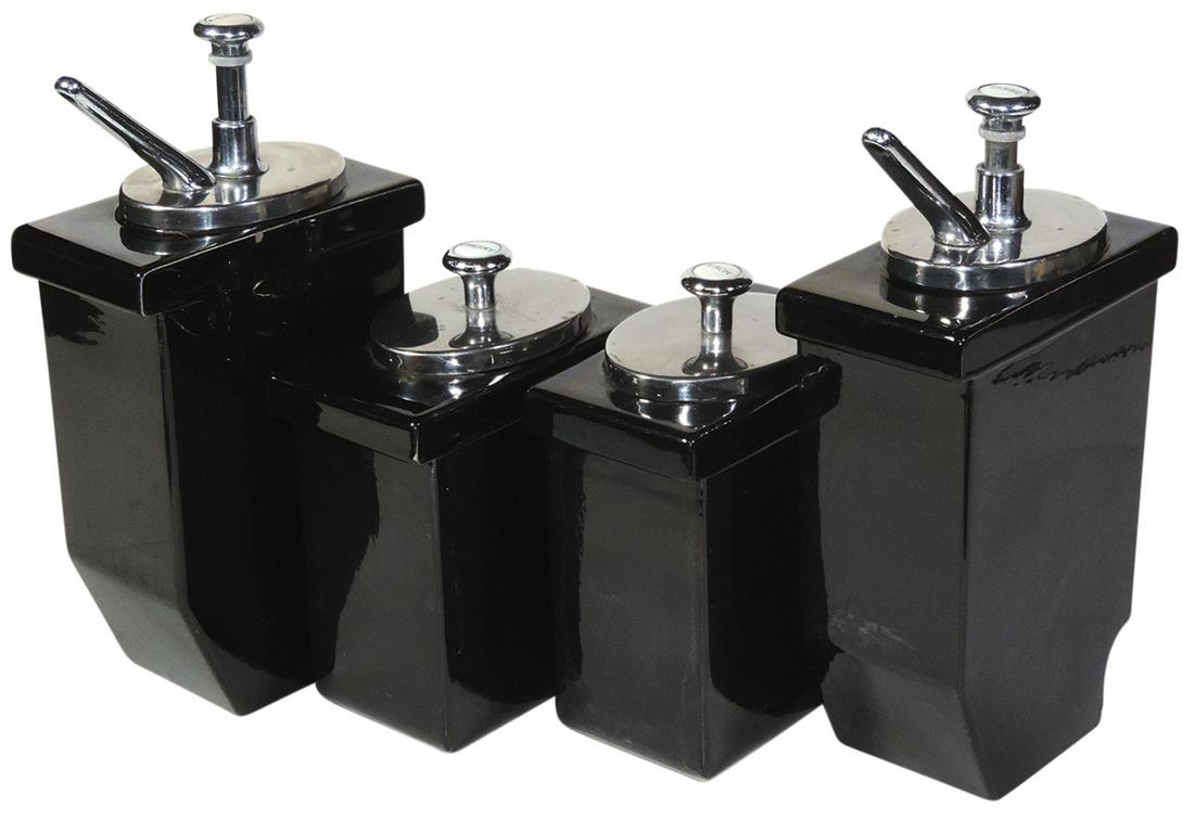 Soda Fountain Flavor Dispensing Jars (4), Hall Flavor (1 of 1)