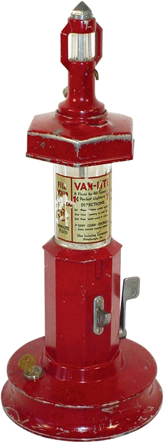 951 Coin operated VanLite lighter fluid dispenser, sh