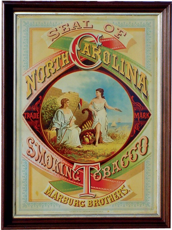 Seal of North Carolina Smoking Tobacco sign, sign