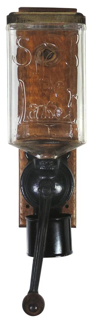 Coffee Grinder, Rare "Silver-Lake" w/embossed glass (1 of 1)