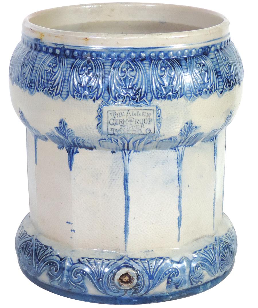 Stoneware Water Cooler, "The Allen Germ Proof Filter", (1 of 1)