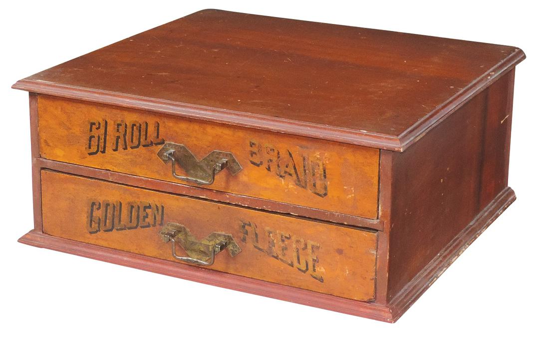 Country Store Spool Cabinet, "61 Roll Braid Golden (1 of 1)