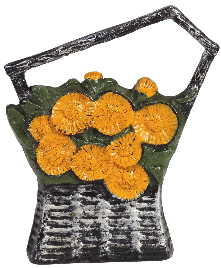 Doorstop, basket of flowers, cast iron w/orig (1 of 1)
