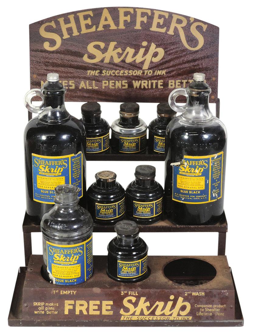 Fountain Pen Counter Display, (11), Sheaffer's (1 of 1)