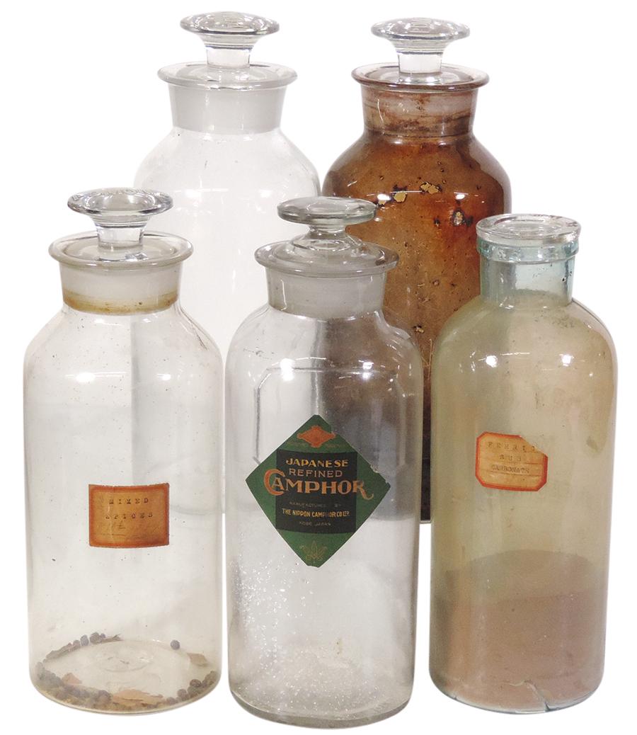 Apothecary Glass Jars (5), "Pomona" (3) & "Candy Bros." (1 of 1)