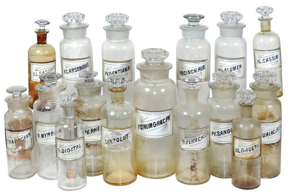 Apothecary Bottles & Jars (16), LUG, all matching (1 of 1)