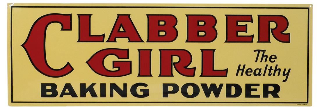 Country Store Clabber Girl Baking Powder Sign, 2-sided (1 of 2)