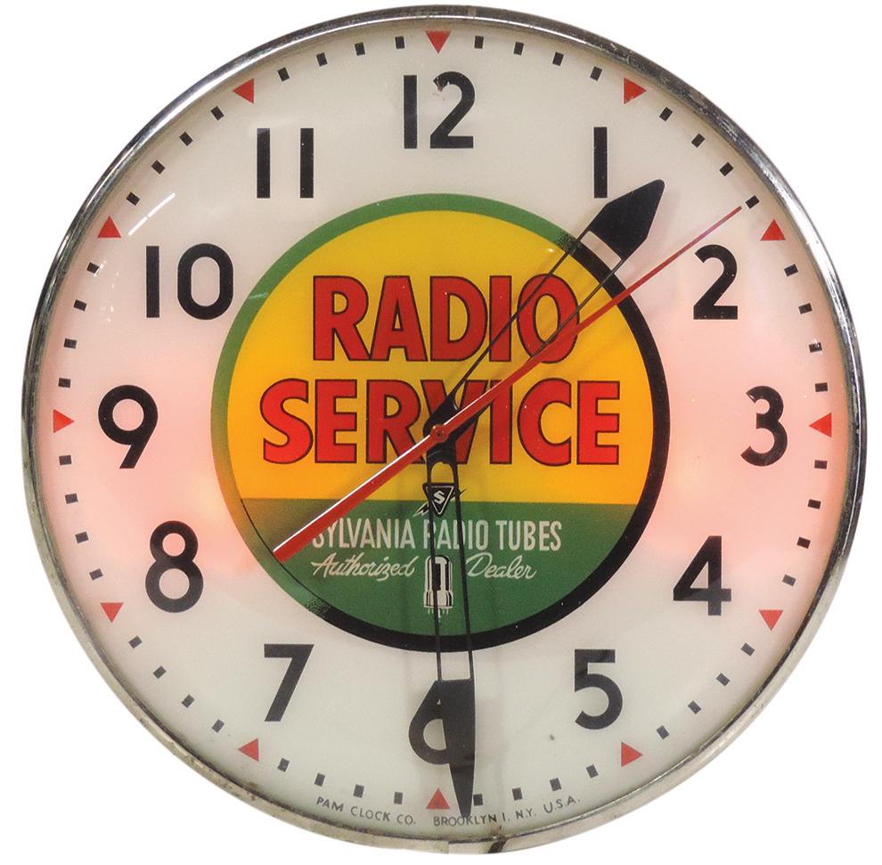 Radio Service Clock, Sylvania Radio Tubes Radio Service (1 of 1)