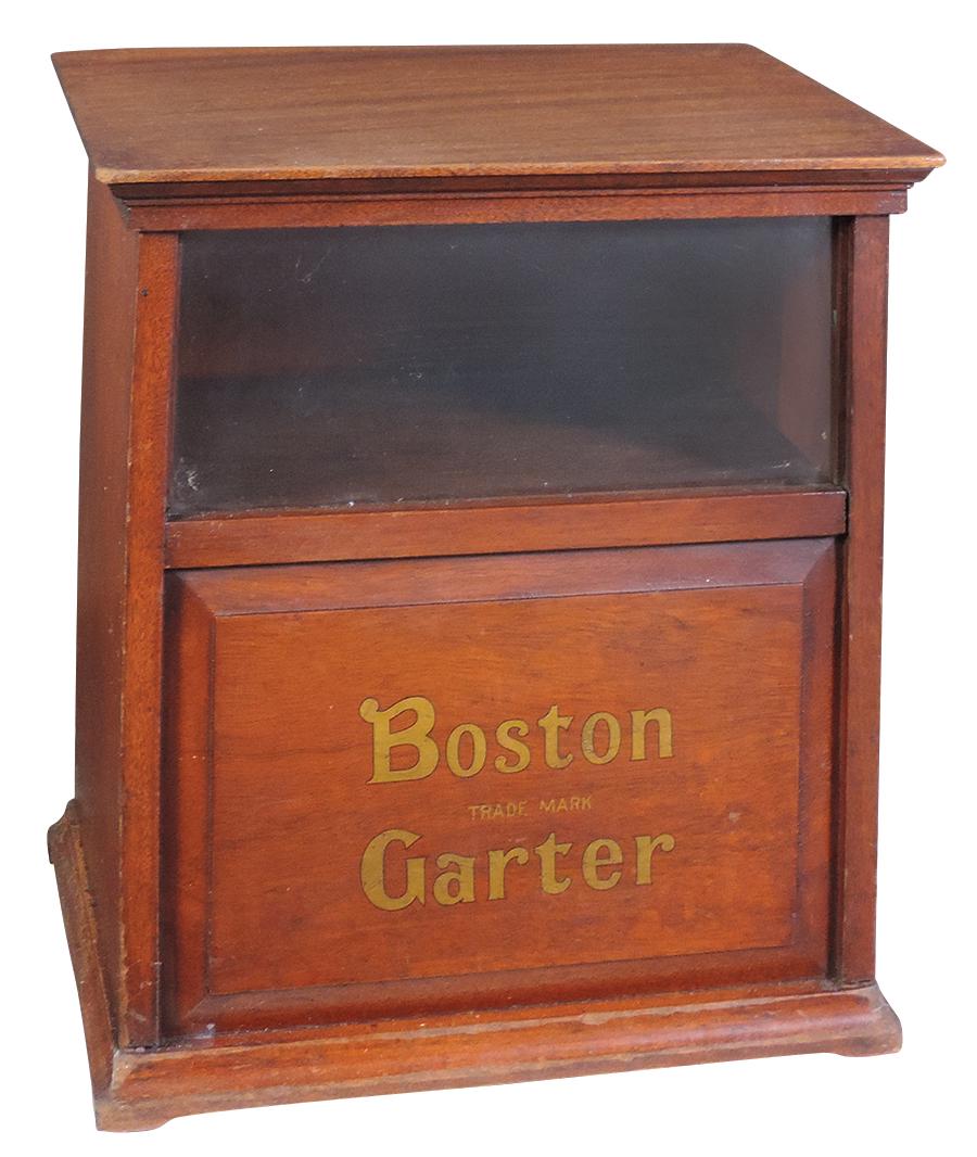 Advertising Counter Display Case, "Boston Garter", (1 of 1)