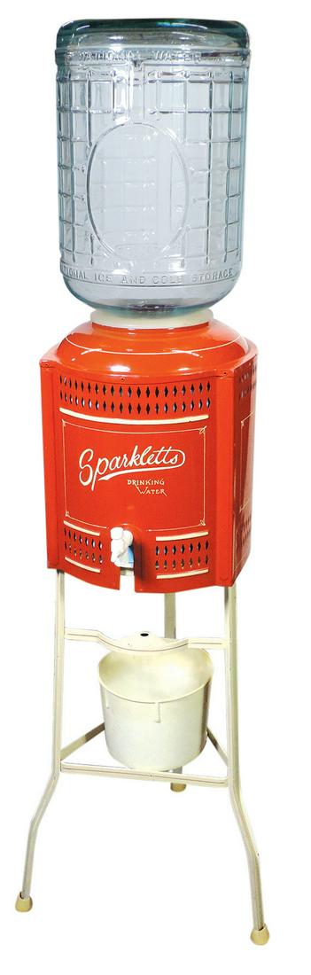 Water Dispenser, "Sparkletts", ventilated painted tin (1 of 1)