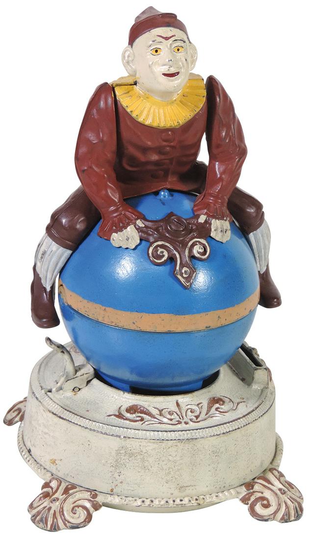 Mechanical Bank, "Clown on Globe", mfgd by J. & E. (1 of 1)