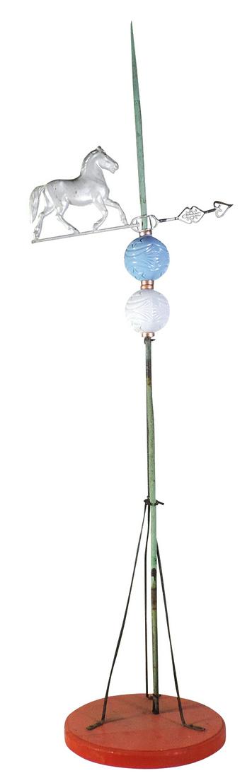 Lightning Rod Weather Vane & Glass Balls, Small (1 of 1)