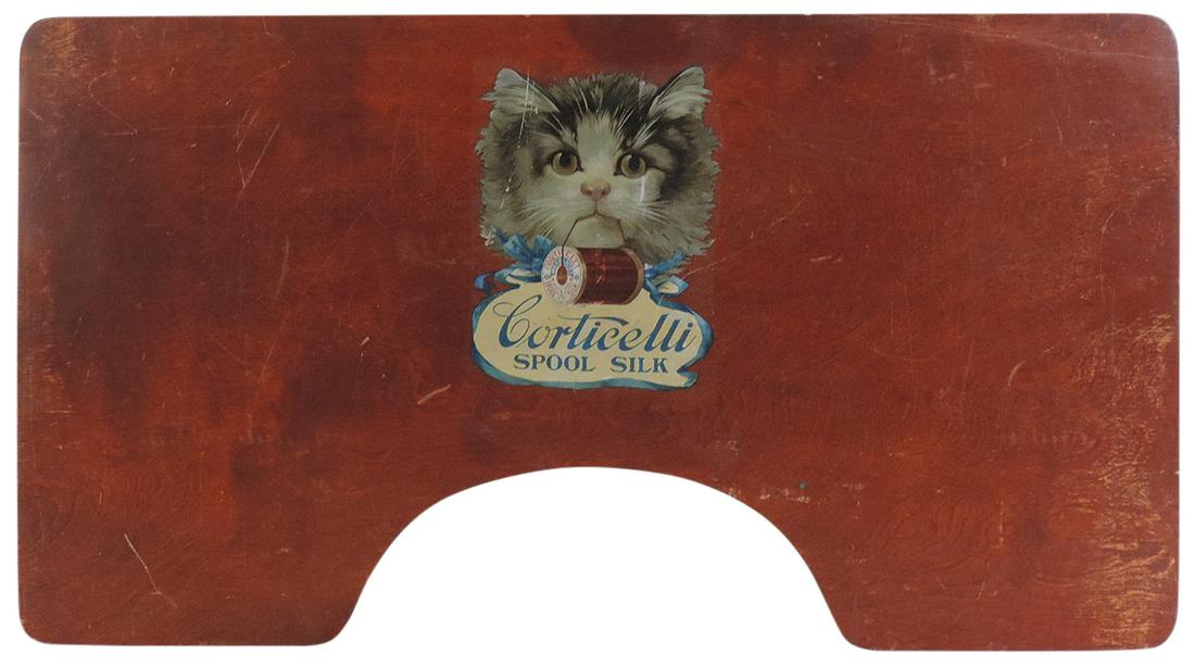 Sewing, Corticelli Lap Board, wood w/Trademark decal & (1 of 1)