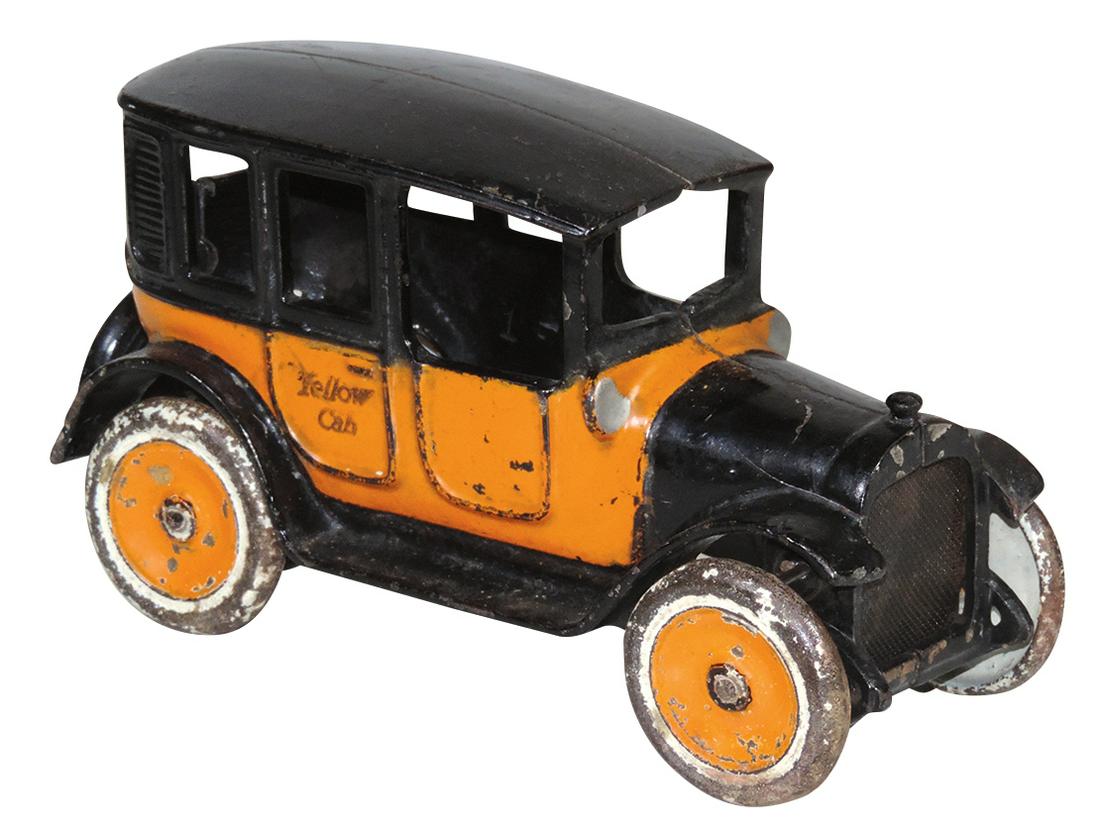 Toy Car,  "Yellow Cab", mfgd by Arcade, cast iron, VG (1 of 1)